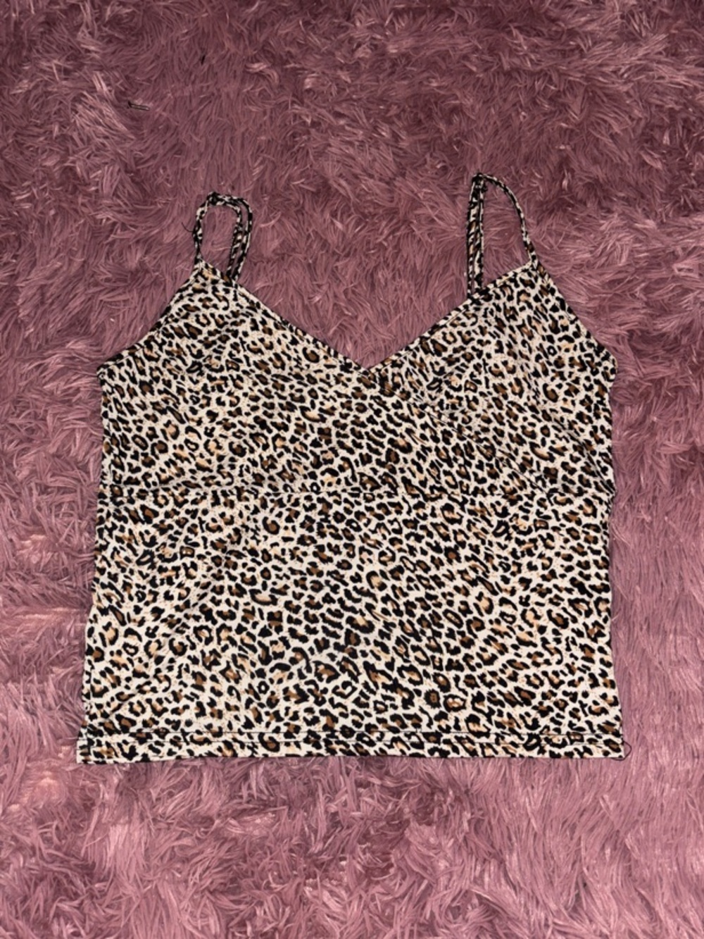 SHEIN Leopard Print Cami Top - Beige & Black